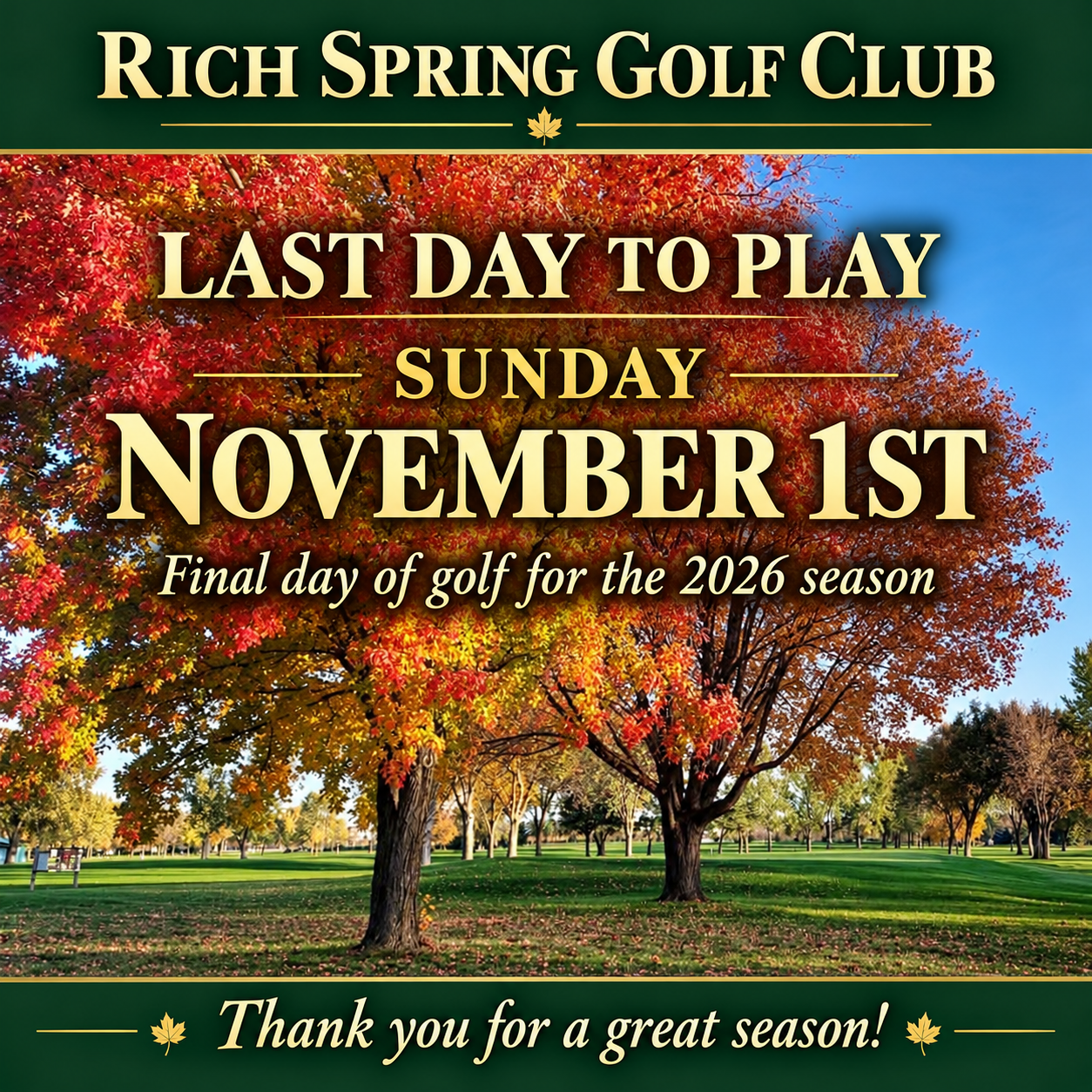 Last day to play